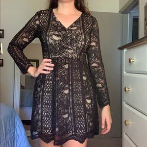 Xhilaration Semi Formal Dress Black Lace